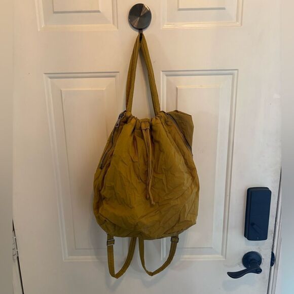 Vince Camuto Washable Nylon Harlo Backpack Olive Oil - Picture 4 of 8